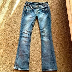 Miss me jeans teal and light pink back